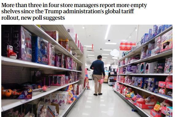 关税政策冲击美国零售业货架空缺与裁员频发(图1)