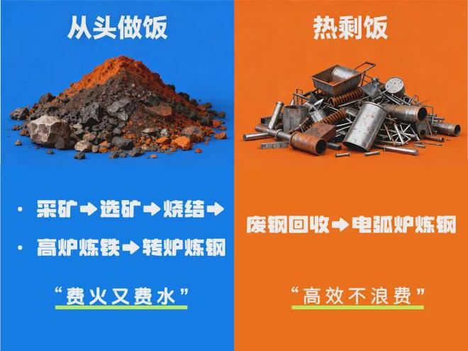 kaiyun开云电竞:为啥钢材也要用“二手”的？废钢显眼包申请出战！(图2)