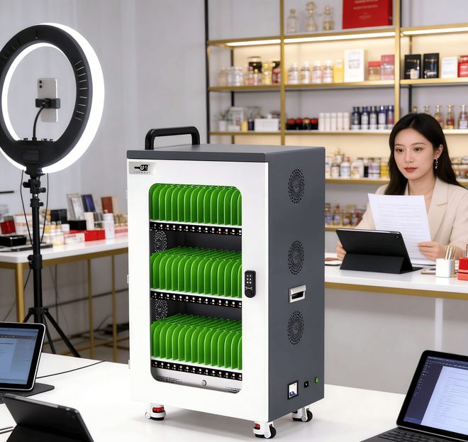 开云电竞网站:电商仓储中心平板充电柜：适配物流场景的高强度耐用充电设备(图1)